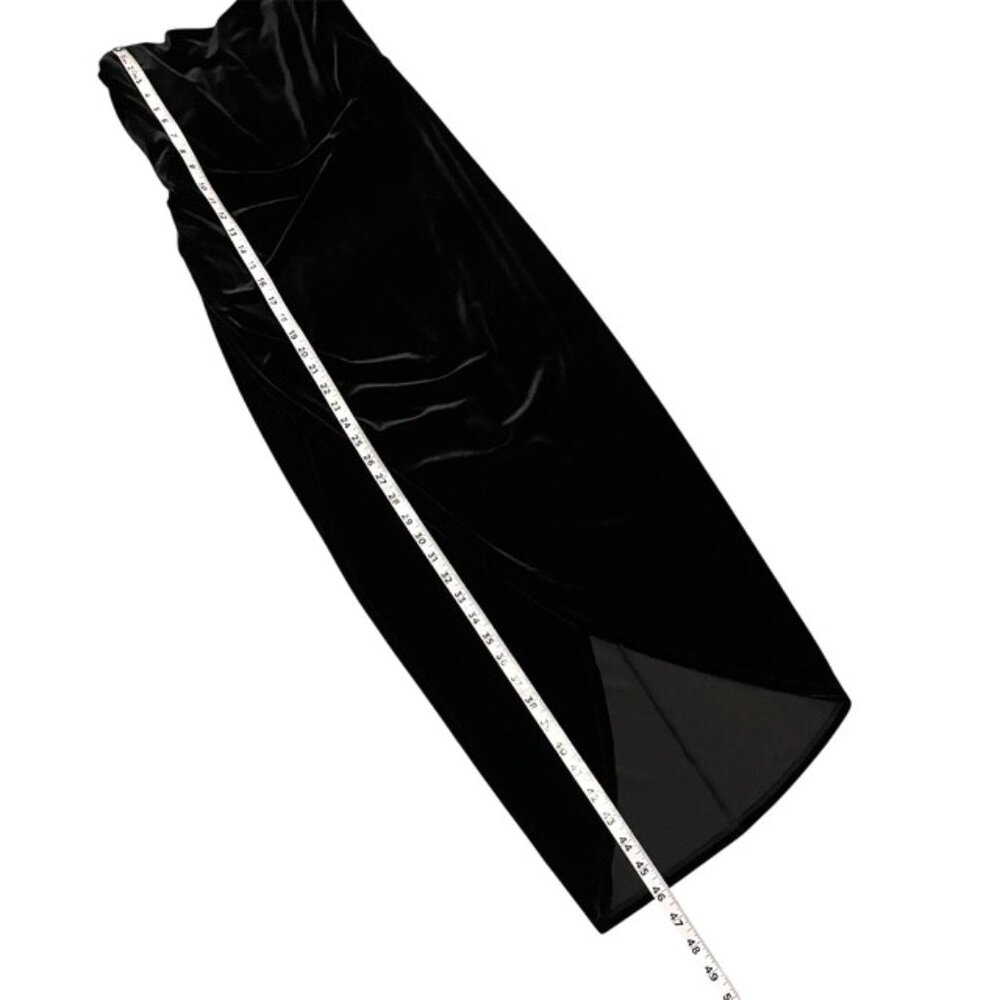 NEW ASTR Meghan Ruched Strapless Velvet Midi Dress Black Size Small - Picture 16 of 16